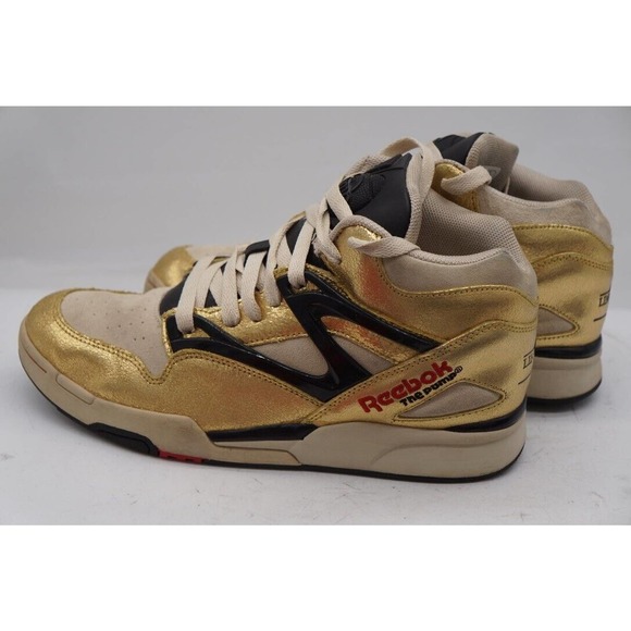 Reebok Pump Men s Sz 9.5 Limited Edition Gold Omni Lite Vintage Athletic Shoes